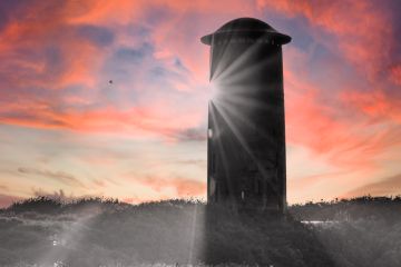 De watertoren in alle glorie