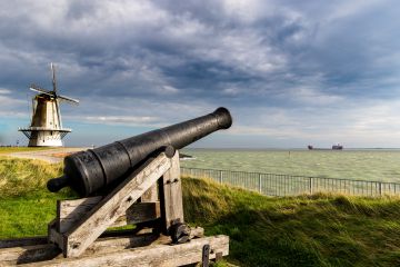 Die Oranjemolen wacht über Vlissingen