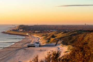 Zoutelande bij zonsondergang